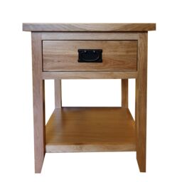 FURNITURE ONE Oak Bedside Table, Bedside Cabinet with Shelf & Drawer - FULLY ASSEMBLY in Light Oak - Size: 1 Pack - thumbnail 4
