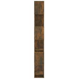 Berkfield Home Book Cabinet/Room Divider Smoked Oak 60x24x186 cm in Brown - Size: 60 x 24 x 186 cm - thumbnail 6