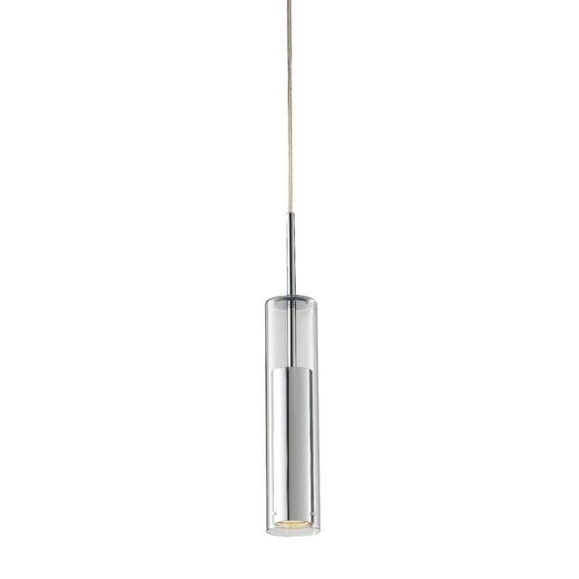 Netlighting TABOO Slim Pendant Ceiling Light Chrome 7x47cm in Silver - Size: 7x47 cm