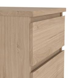 Wyld Haus Budapest slim chest of drawers natural oak effect 5 drawers - thumbnail 6