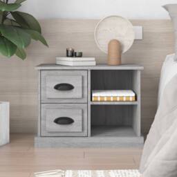 Berkfield Home Elegant Bedside Cabinet Grey Sonoma 60x35.5x45 cm - thumbnail 2