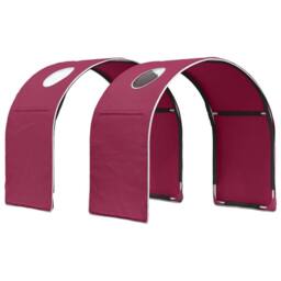 Berkfield Home Bed with Tunnel 3 pcs Sonoma Oak & Red Engineered Wood in Brown - thumbnail 5