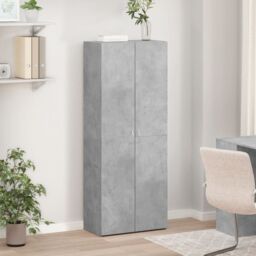 Berkfield Home File Cabinet Concrete Grey 60x32x153 cm Engineered Wood - Size: 60 x 32 x 153 cm - thumbnail 3