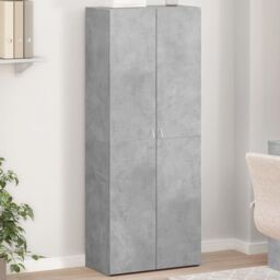 Berkfield Home File Cabinet Concrete Grey 60x32x153 cm Engineered Wood - Size: 60 x 32 x 153 cm - thumbnail 1