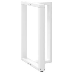 Berkfield Home Bar Table Legs T-Shaped¬†2 pcs White 60x35x(90-91) cm Steel - thumbnail 4