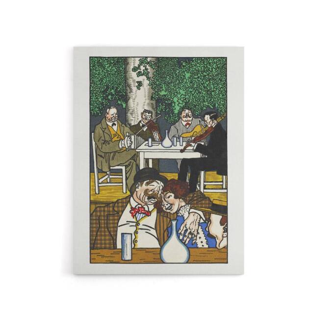 "Artery8 Musicians At The Heuriger Music Moriz Jung Canvas Wall Art Print - Size: W12"" x H16""" - image 1