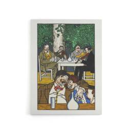 "Artery8 Musicians At The Heuriger Music Moriz Jung Canvas Wall Art Print - Size: W12"" x H16""" - thumbnail 1