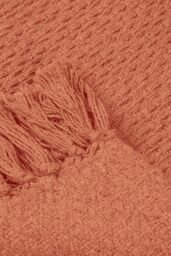 Drift Home 'Hayden' Textured Woven Throw in Terracotta - Size: 200 cm x 200 cm - thumbnail 4