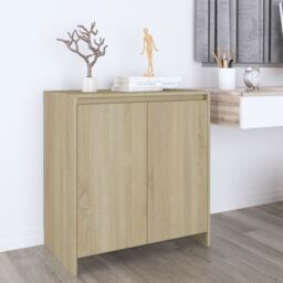 Berkfield Home Sideboard Sonoma Oak 70x41x75 cm Engineered Wood in Beige - Size: 70 x 41 x 75 cm - thumbnail 1