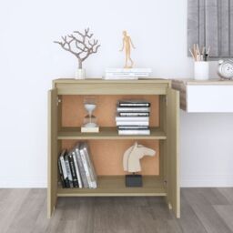 Berkfield Home Sideboard Sonoma Oak 70x41x75 cm Engineered Wood in Beige - Size: 70 x 41 x 75 cm - thumbnail 3