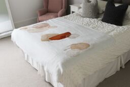 Benjamin Tate Design ivory, beige watercolor Illustration & gold elements Designer Blanket in Natural - Size: 120 cm x 150 cm - thumbnail 4