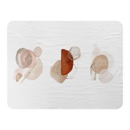 Benjamin Tate Design ivory, beige watercolor Illustration & gold elements Designer Blanket in Natural - Size: 120 cm x 150 cm - thumbnail 1
