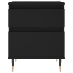 Berkfield Home Bedside Cabinets 2 pcs Black 40x35x50 cm Engineered Wood - Size: 40 x 35 x 50 cm - thumbnail 6