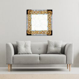 Benjamin Tate Design Golden Chains (Canvas Print) / 77 x 77 x 4cm in Natural - Size: 77 x 77 x 4 cm - thumbnail 1