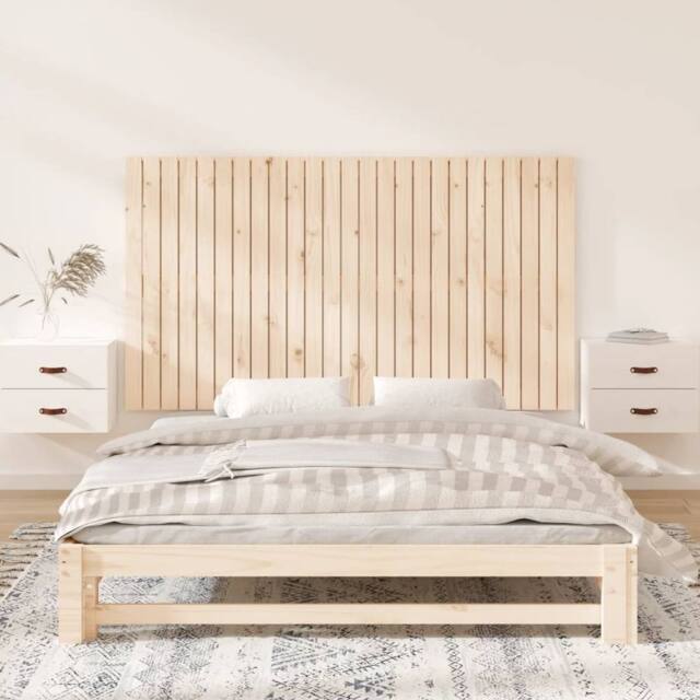 Berkfield Home Wall Headboard 159.5x3x90 cm Solid Wood Pine in Natural - image 1