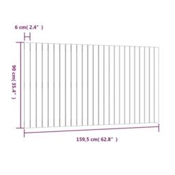 Berkfield Home Wall Headboard 159.5x3x90 cm Solid Wood Pine in Natural - thumbnail 8