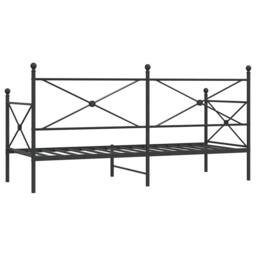 Berkfield Home Day Bed without Mattress Black 90x200 cm Steel - thumbnail 7