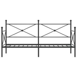 Berkfield Home Day Bed without Mattress Black 90x200 cm Steel - thumbnail 5