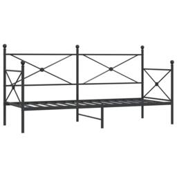 Berkfield Home Day Bed without Mattress Black 90x200 cm Steel