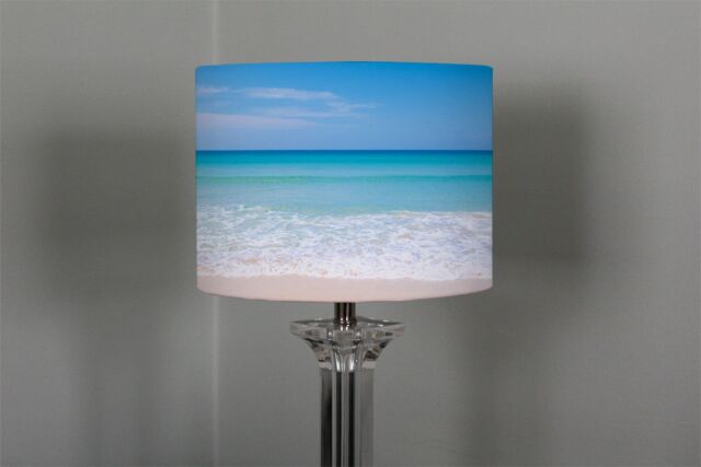 Benjamin Tate Design nature landscape view of beautiful tropical beach & sea in sunny day ceiling lamp shade in Natural