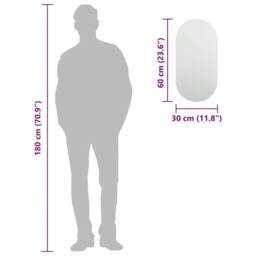 Berkfield Home Mirror 60x30 cm Glass in White - thumbnail 7