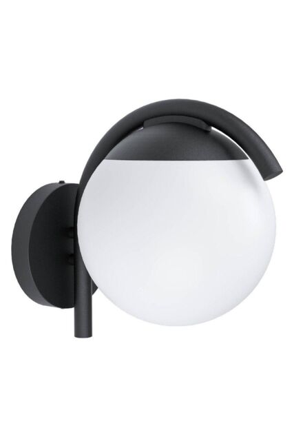 Eglo Prata Vecchia Metal & Plastic IP44 Outdoor Wall Light in Black - image 1