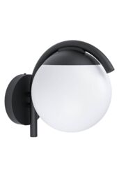 Eglo Prata Vecchia Metal & Plastic IP44 Outdoor Wall Light in Black - thumbnail 1