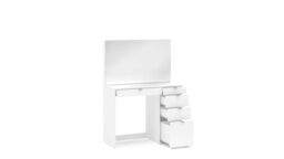 Birlea Ava 5 Drawer Dressing Table Black in White - thumbnail 6
