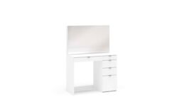 Birlea Ava 5 Drawer Dressing Table Black in White - thumbnail 4
