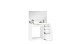Birlea Ava 5 Drawer Dressing Table Black in White - thumbnail 5