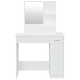Berkfield Home Dressing Table with Mirror White 86.5x35x136 cm - thumbnail 6