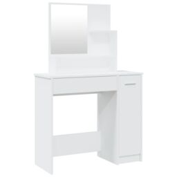 Berkfield Home Dressing Table with Mirror White 86.5x35x136 cm - thumbnail 2