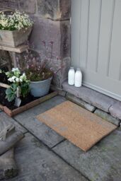 Artsy Mats Grey Hello Goodbye Mirrored Doormat - Size: 40 cm x 60 cm - thumbnail 1