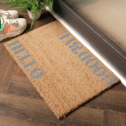 Artsy Mats Grey Hello Goodbye Mirrored Doormat - Size: 40 cm x 60 cm - thumbnail 3