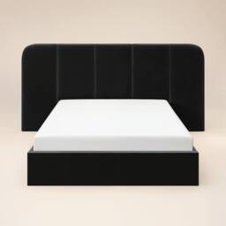 Solace+Co Sienna Hotel Ottoman Bed Black Velvet - Size: King - thumbnail 6