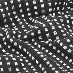 Berkfield Home Throw Cotton Squares 160x210 cm Black - thumbnail 5