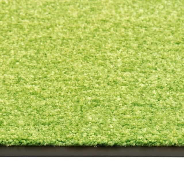 Berkfield Home Pliable Doormat Washable Green 90x120 cm - image 1