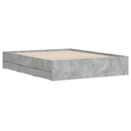 Berkfield Home Bed Frame with Drawers without Mattress Concrete Grey 140x200 cm - thumbnail 4