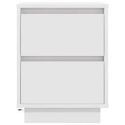 Berkfield Home Bedside Cabinet with LED Lights¬†White 38x34x50 cm in White - Size: 38 x 34 x 50 cm - thumbnail 6