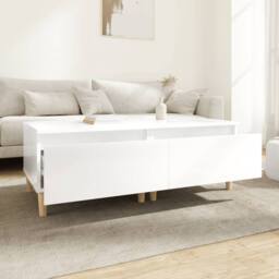 Berkfield Home Side Tables 2 pcs High Gloss White 50x46x35 cm Engineered Wood - Size: 50 x 46 x 35 cm
