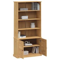 Berkfield Home Bookcase VIGO 85x35x170 cm Solid Wood Pine in Brown - Size: 85 x 35 x 170 cm - thumbnail 3