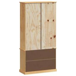 Berkfield Home Bookcase VIGO 85x35x170 cm Solid Wood Pine in Brown - Size: 85 x 35 x 170 cm - thumbnail 7