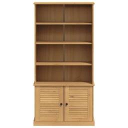 Berkfield Home Bookcase VIGO 85x35x170 cm Solid Wood Pine in Brown - Size: 85 x 35 x 170 cm - thumbnail 4