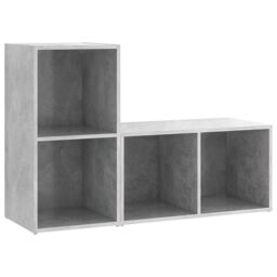 Berkfield Home TV Cabinets 2 pcs Concrete Grey 72x35x36.5 cm Engineered Wood - thumbnail 2