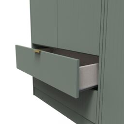 Ready Assembled 2 U Denver Triple Wardrobe with 2 Drawers (Ready Assembled) in Pale Green - thumbnail 6