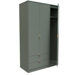 Ready Assembled 2 U Denver Triple Wardrobe with 2 Drawers (Ready Assembled) in Pale Green - thumbnail 5
