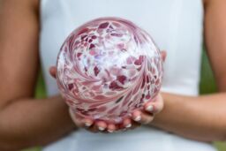 Sienna Glass 15cm Friendship Ball Pastel Pink - thumbnail 6