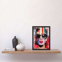 Artery8 Beautiful Vintage Lady Shades Street Art Graffiti Framed Art Print - Size: A4 - thumbnail 4