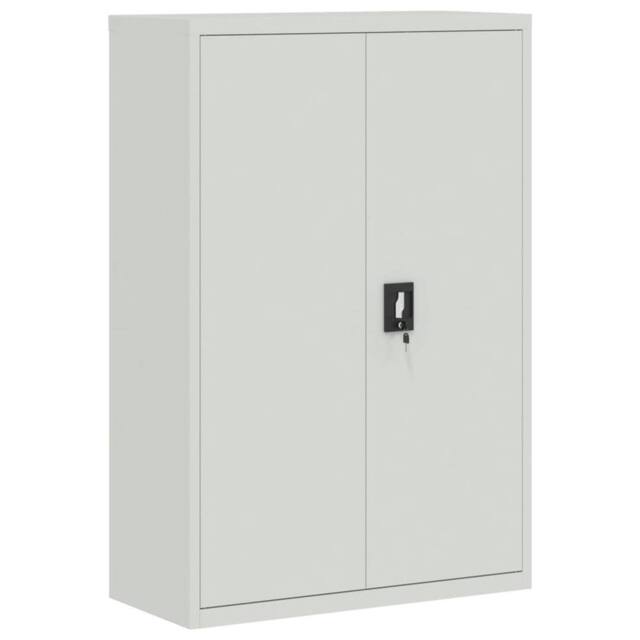 Berkfield Home Office Cabinet 90x40x140cm Steel Grey - Size: 90 x 40 x 140 cm - image 1
