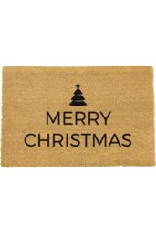 Artsy Mats Traditional Merry Christmas Greeeting Doormat in Black - Size: 40 cm x 60 cm - thumbnail 1